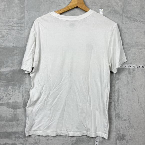 Roots Canada White Graphic T-Shirt Size S Hockey Theme 100% Cotton Casual Tee - Picture 4 of 7